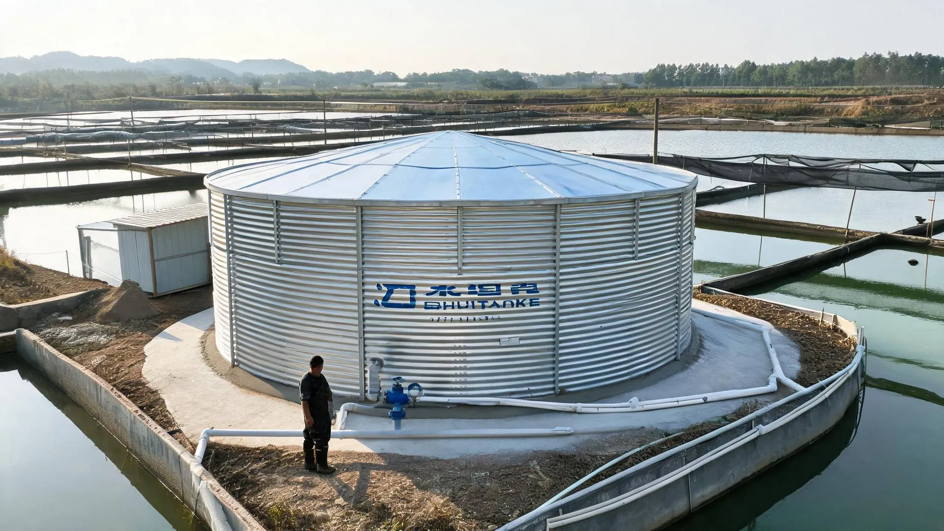 水坦克装配式蓄水池用于水产养殖高密度养殖池